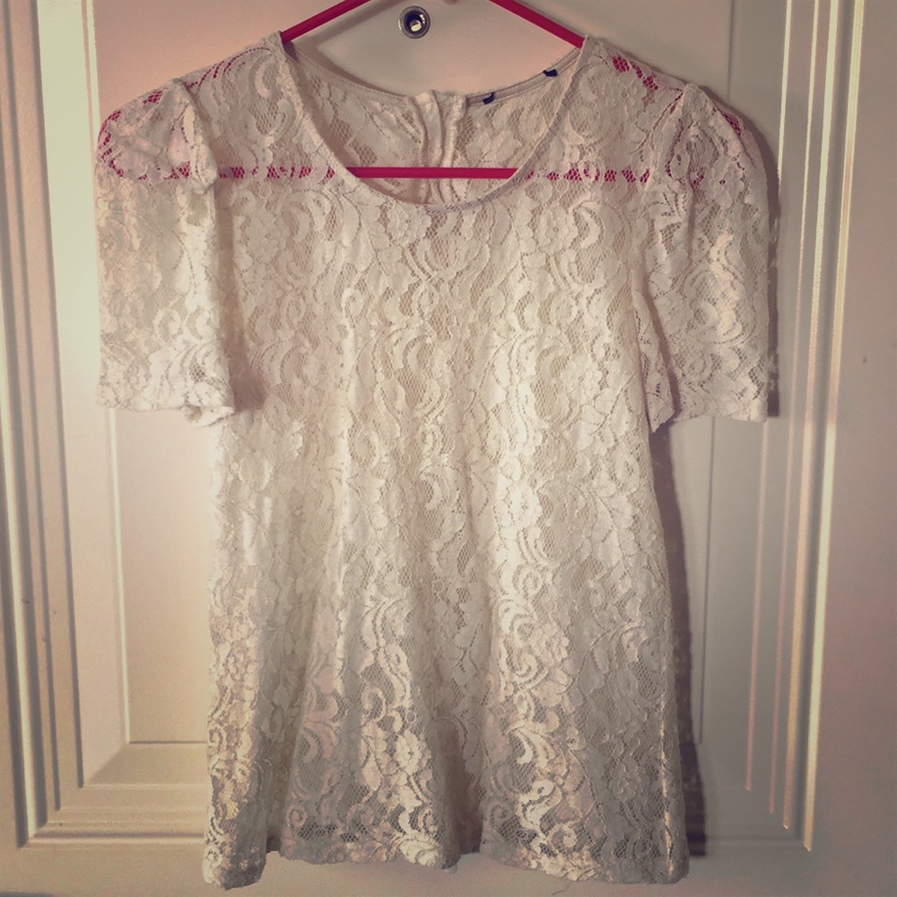 Ivory lace top